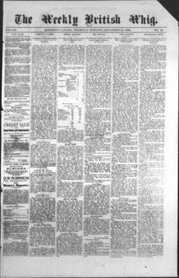 Weekly British Whig (1859), 29 Nov 1883