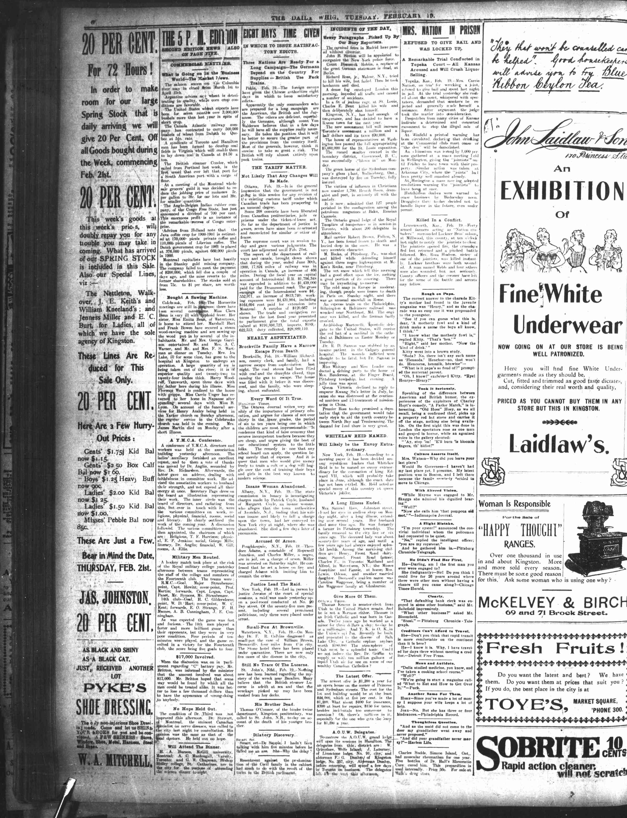 Daily British Whig (1850), 19 Feb 1901, p. 6: Digital Kingston