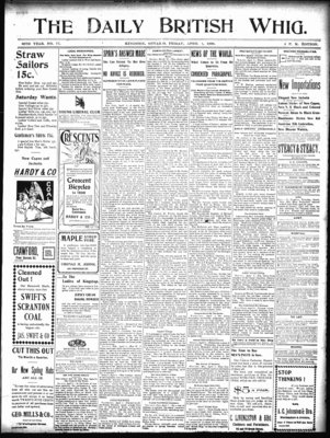 Daily British Whig (1850), 1 Apr 1898