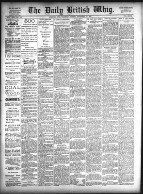 Daily British Whig (1850), 10 Sep 1891