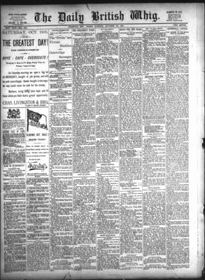 Daily British Whig (1850), 23 Oct 1891