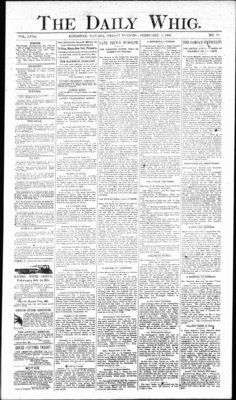 Daily British Whig (1850), 1 Feb 1889