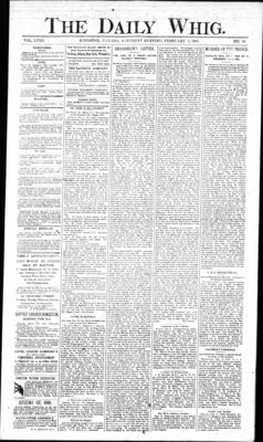 Daily British Whig (1850), 2 Feb 1889