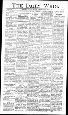 Daily British Whig (1850), 11 Feb 1889