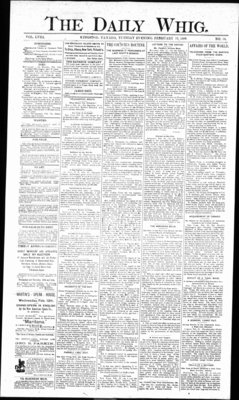 Daily British Whig (1850), 12 Feb 1889