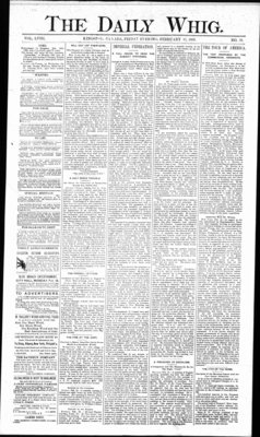 Daily British Whig (1850), 15 Feb 1889