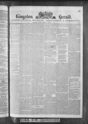 Upper Canada Herald (Kingston1819), 12 Aug 1845