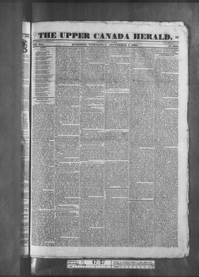 Upper Canada Herald (Kingston1819), 1 Sep 1830