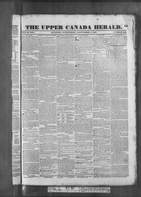 Upper Canada Herald (Kingston1819), 7 Sep 1831