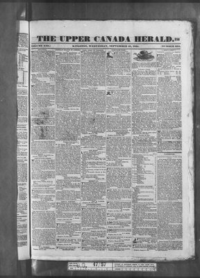 Upper Canada Herald (Kingston1819), 21 Sep 1831