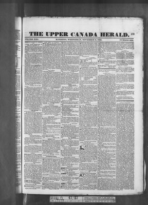 Upper Canada Herald (Kingston1819), 9 Nov 1831