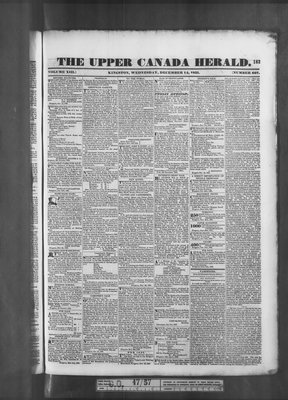 Upper Canada Herald (Kingston1819), 14 Dec 1831