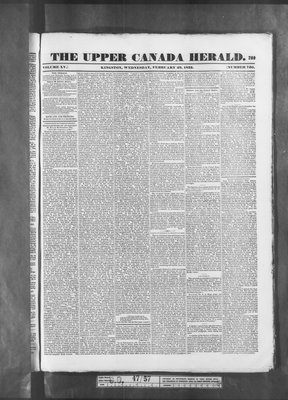 Upper Canada Herald (Kingston1819), 27 Feb 1833