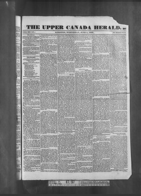 Upper Canada Herald (Kingston1819), 5 Jun 1833