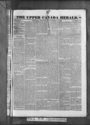 Upper Canada Herald (Kingston1819), 11 Sep 1833