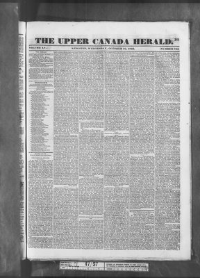 Upper Canada Herald (Kingston1819), 16 Oct 1833