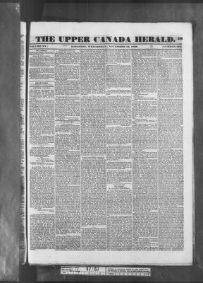 Upper Canada Herald (Kingston1819), 13 Nov 1833