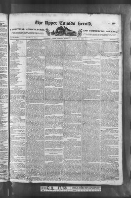 Upper Canada Herald (Kingston1819), 16 Aug 1836