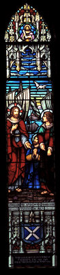 Calling the disciples stained glass window: Knox Presbyterian Church, Oakville.