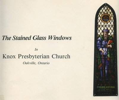 The Stained Glass Windows in Knox Presbyterian Church, Oakville, Ontario.