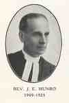 Reverend James Edward Munro: Minister of Knox Presbyterian Church, Oakville, 1909-1925.