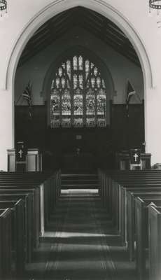 Knox Presbyterian Church, Oakville: interior circa 1940