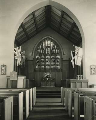 Knox Presbyterian Church, Oakville: chancel, 1969.