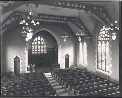 Knox Presbyterian Church, Oakville: interior, 1920.