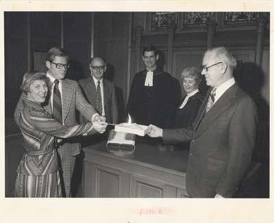 Mortgage burning 1977: Knox Presbyterian Church, Oakville.