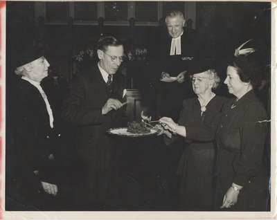 Mortgage burning: Knox Presbyterian Church, Oakville, 1949.