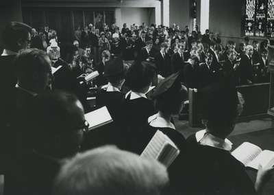 Appleby College boys attend the service, Knox Presbyterian Church, Oakville (up to 1971).