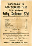 Steamer Schedule Gananoque to Ogdensburg Fair