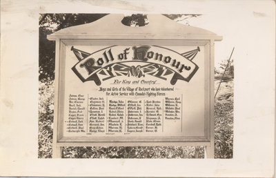 Honour Roll Plaque, Rockport, ON