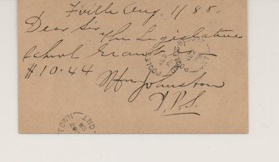 Postcard to Robert Poole, Verso