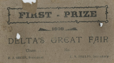 Delta Fair Prize Certificate