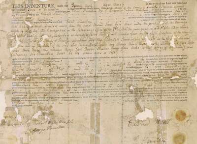 Land Indenture Between Edward Hunt and Robert Hamilton- March 1803