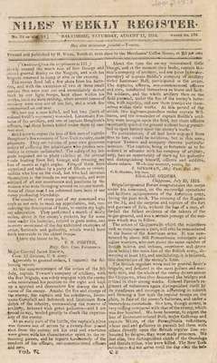 Niles Weekly Register No.24 of Vol. VI, Whole No. 154- August 13, 1814