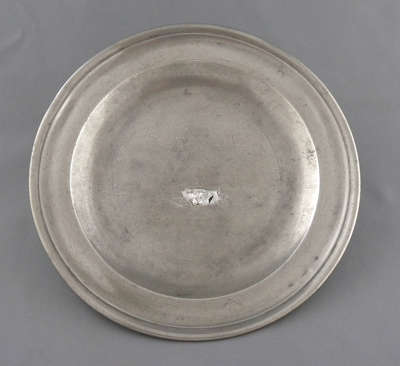 Pewter Plate, 1810 home of Jacob Miller