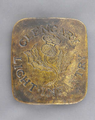 Glengarry Light Infantry Cross Belt Plate c.1812-1816