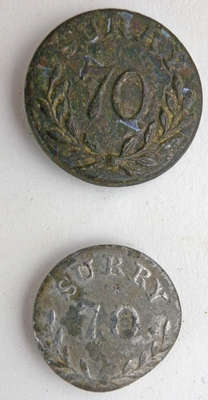 70th Surry Regiment of Foot Buttons