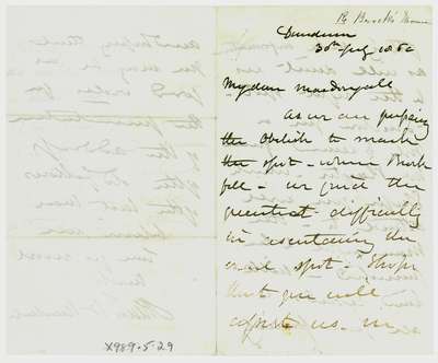 Letter to Colonel MacDougall from Allan McNab concerning Sir Isaac Brock's Death- 1860