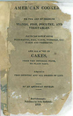 American Cookery by an American Orphan