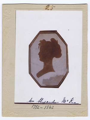 Silhouette of Mrs. Alexander McKee (Nee Powis)