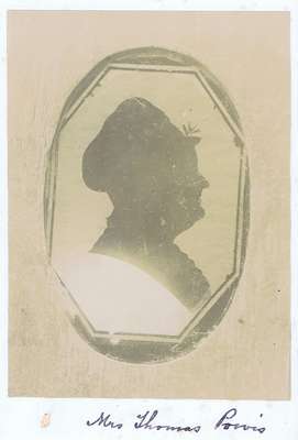 Silhouette of Mrs. Thomas Powis