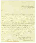 Letter to Lieut. Daniel McDougal Authorizing a Meeting of the Medical Board to Examine and Report on Wounds Sustained During War of 1812
