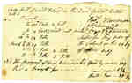 Bill of Account: Wood Delivered to Butler's Barracks by Robert Thompson, 1817