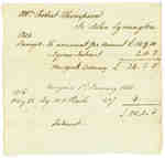 Bill of Account from Mr. Robert Thompson to John Symington- 1815