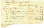 Bill of Account from Alex MacDonnell to Lieut. Leonard- 1814