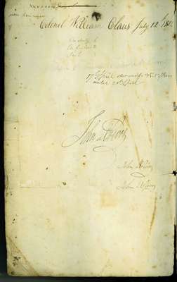 Military Ledger of Captain John D. Servos' company of the First Lincoln Regiment Militia- 1812-1813