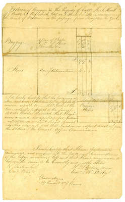 War Loss Claim of Capt. H.S. Hart of the 1st Battalion, 82nd Regiment- November 2, 1814